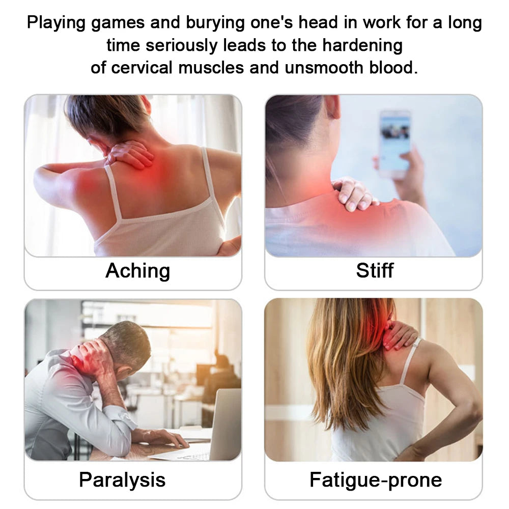 Neck Massager Shiatsu Cervical Massager with Heat 4 Heads Electric Neck Massager for Pain Relief Deep Tissue 20 Speed 6 Modes