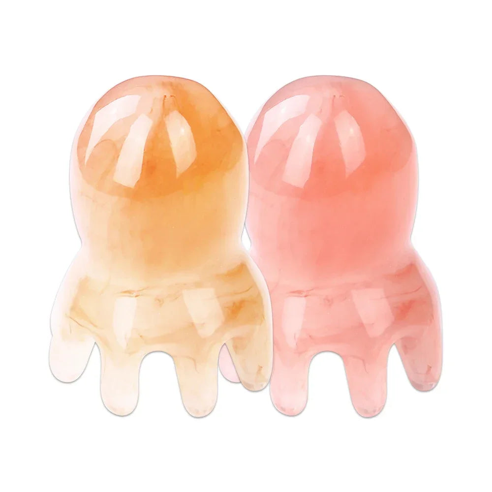 Octopus Head Massage Comb Manual Scalp Massage Tool for Head and Body Relaxation Portable Acupressure Massager for Home Office
