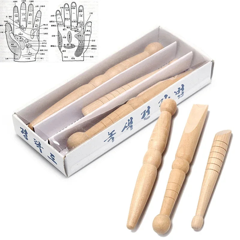 Natural Wooden Foot Body Massage Stick Relieve Muscle Soreness Relaxing Tool Foot Reflexology Massager Hot Beauty Health