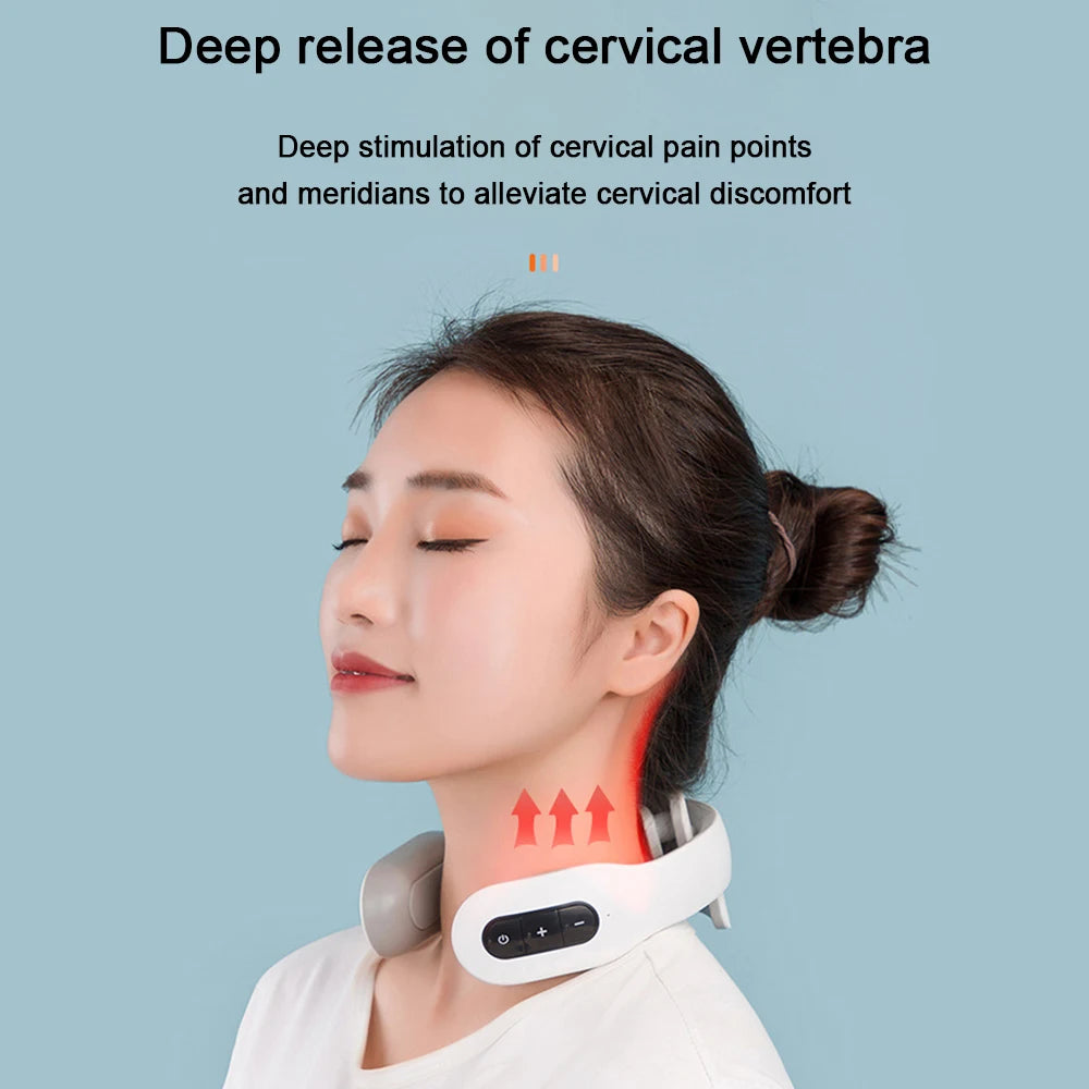 Neck Massager Shiatsu Cervical Massager with Heat 4 Heads Electric Neck Massager for Pain Relief Deep Tissue 20 Speed 6 Modes