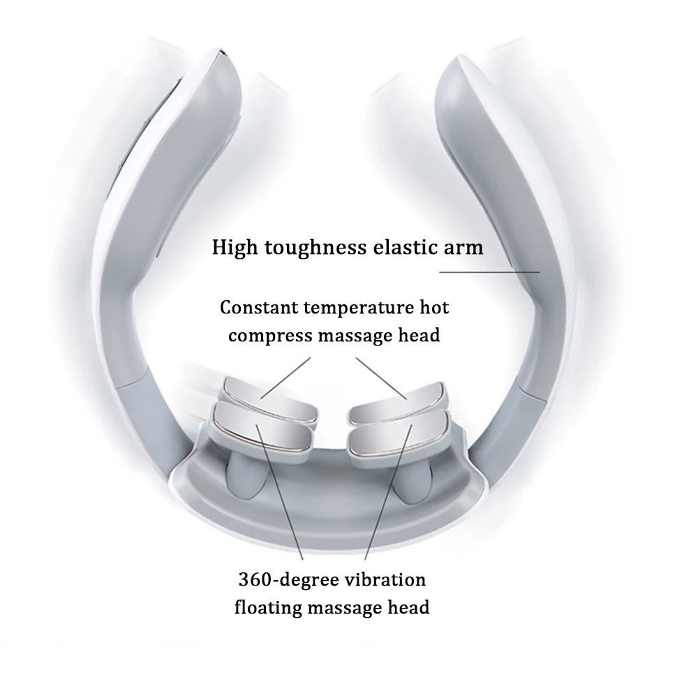 Neck Massager Shiatsu Cervical Massager with Heat 4 Heads Electric Neck Massager for Pain Relief Deep Tissue 20 Speed 6 Modes
