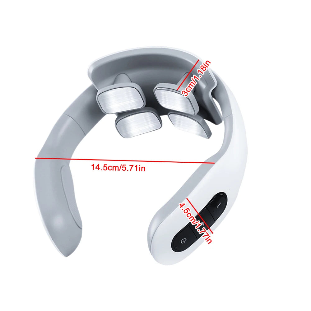 Neck Massager Shiatsu Cervical Massager with Heat 4 Heads Electric Neck Massager for Pain Relief Deep Tissue 20 Speed 6 Modes