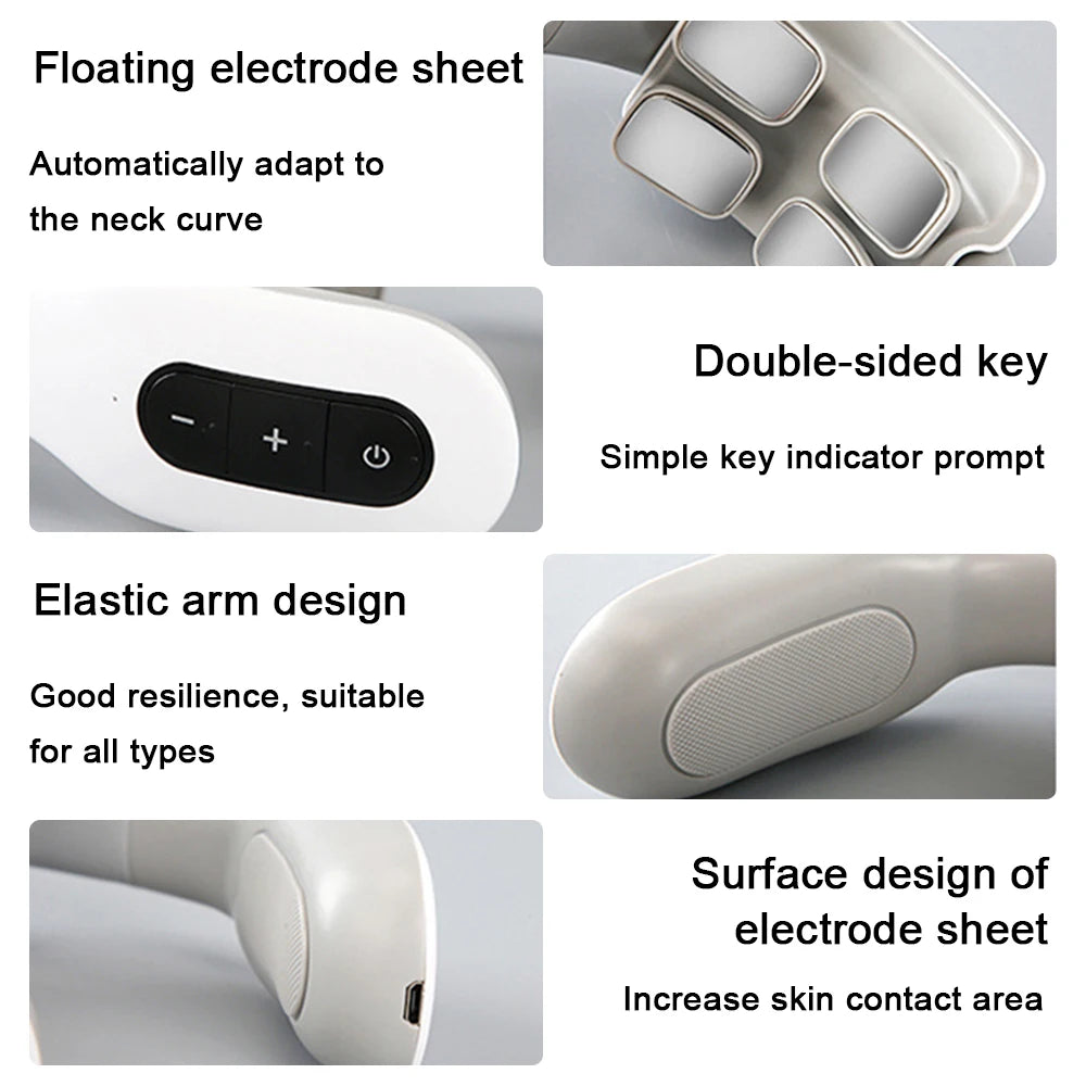 Neck Massager Shiatsu Cervical Massager with Heat 4 Heads Electric Neck Massager for Pain Relief Deep Tissue 20 Speed 6 Modes