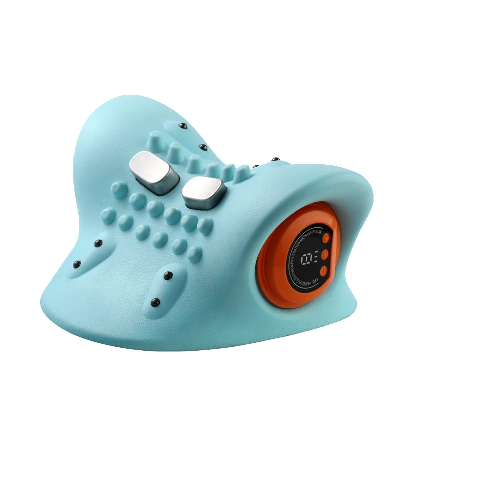 Electric Cervical Massager Neck Stretcher Chiropractic Traction Head Acupoint Massage Pillow Shouder Body Massager