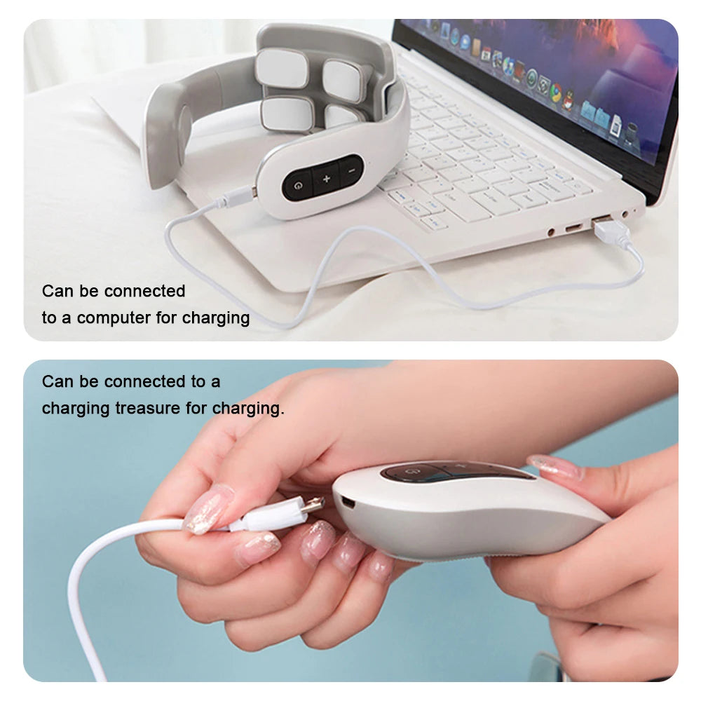 Neck Massager Shiatsu Cervical Massager with Heat 4 Heads Electric Neck Massager for Pain Relief Deep Tissue 20 Speed 6 Modes