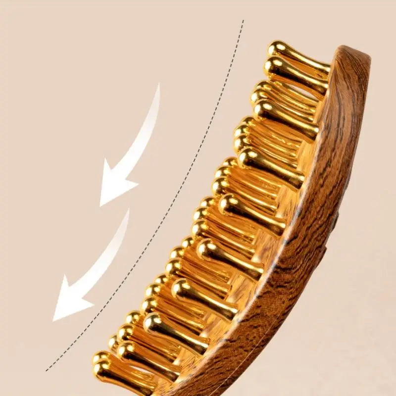 1PCS 39 Teeth Head Massage And Gua Sha Tool Long Handled Massage Comb Scalp Head Meridian Comb Thickened Wide Wooden Comb