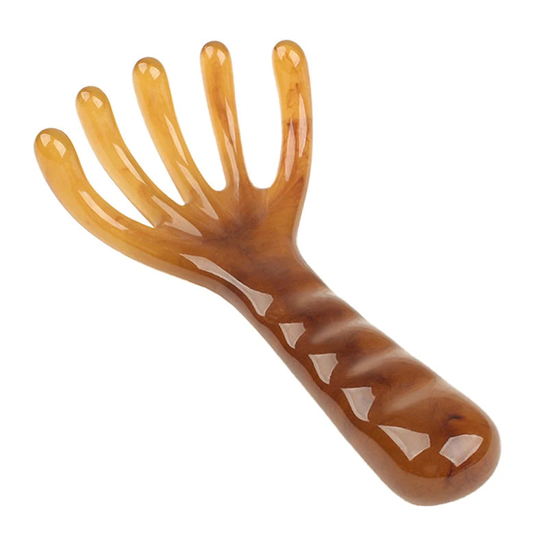 1 Pcs Head Massager Manual Hair Scalp Massager Gua Sha Five Claw Massage Tool Comb Portable Handheld Resin Relax Tool For Gifts