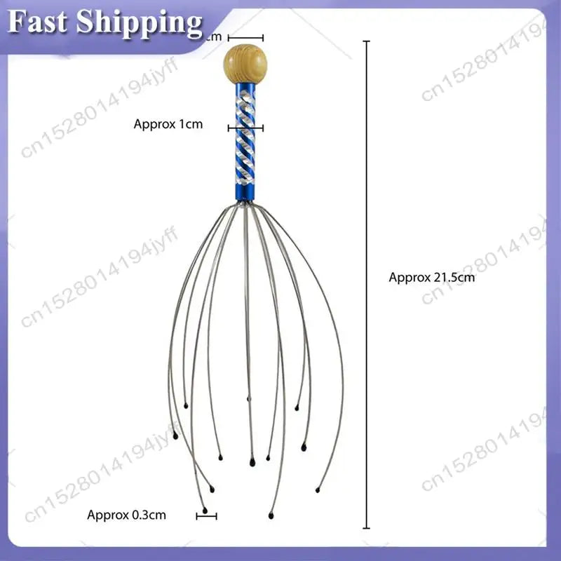 -ABDH 4X Head Massage Spider Head Masseur For Relaxation Therapy And Stress Relief