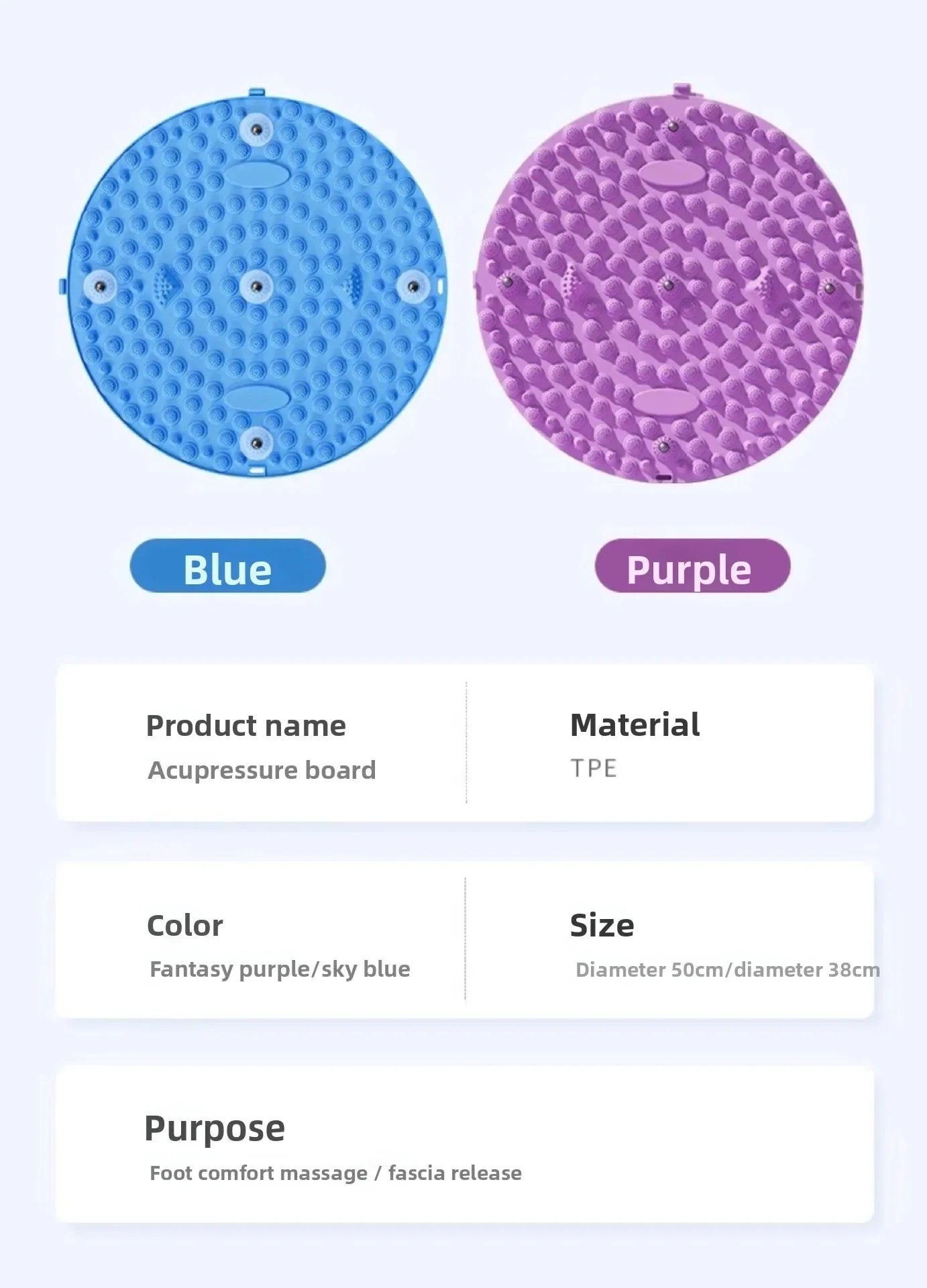 Round Foot Massage Mat, Super Jogging Acupressure Plate Indoor in-place Running Foot Pad Foot Massage Roller for Plantar Relief