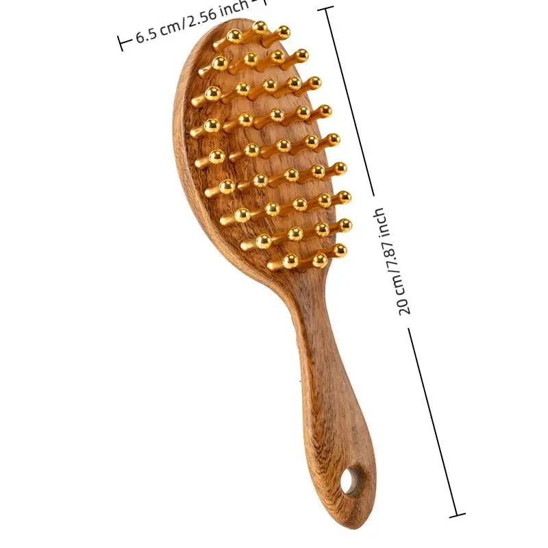1PCS 39 Teeth Head Massage And Gua Sha Tool Long Handled Massage Comb Scalp Head Meridian Comb Thickened Wide Wooden Comb