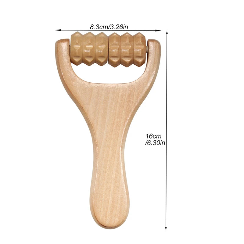 1pcs  Wooden Massage Roller, Multi-Functional Body Roller for Cellulite Reduction, Eases Muscle Tension ,Natural Muscle Roller