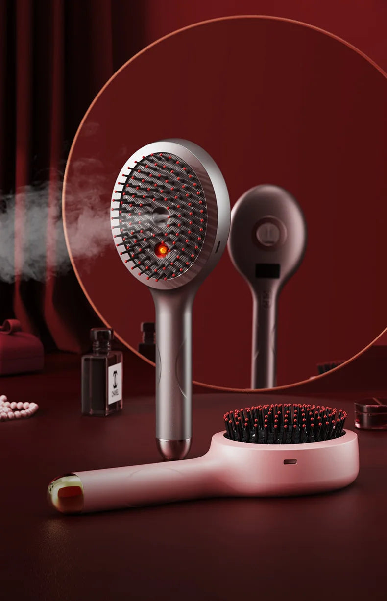Handheld Vibration Micro-current EMS Head Massage Wireless Red light Drug Spray Massage Comb Head Fatigue Anti-hair Loss Massage