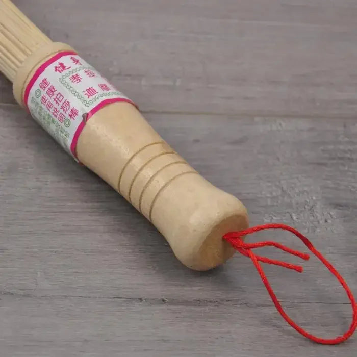 Natural Bamboo Massager Muscle Relaxed Body Massage Pat Stick Gua Sha Device Back Leg Fatigue Relief Beat Wooden Handle