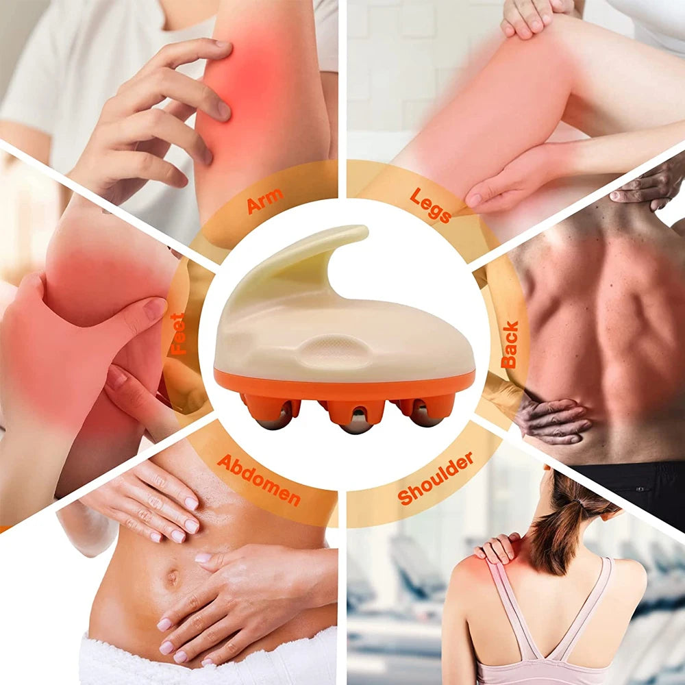 7-Bead Body Ball Roller Massager Professional Anti Cellulite Muscle Pain Relief Relax Massage Neck Back Shoulder Face Lifting