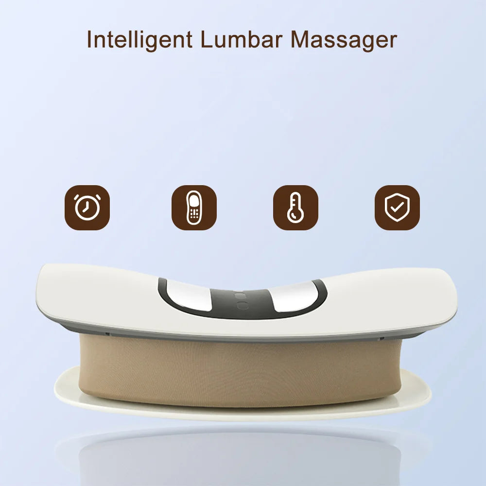 Ergonomic Electric Lumbar Traction Massager Adjustable Vibration Waist Spine Support Back Massage Machine Inflatable Stretcher