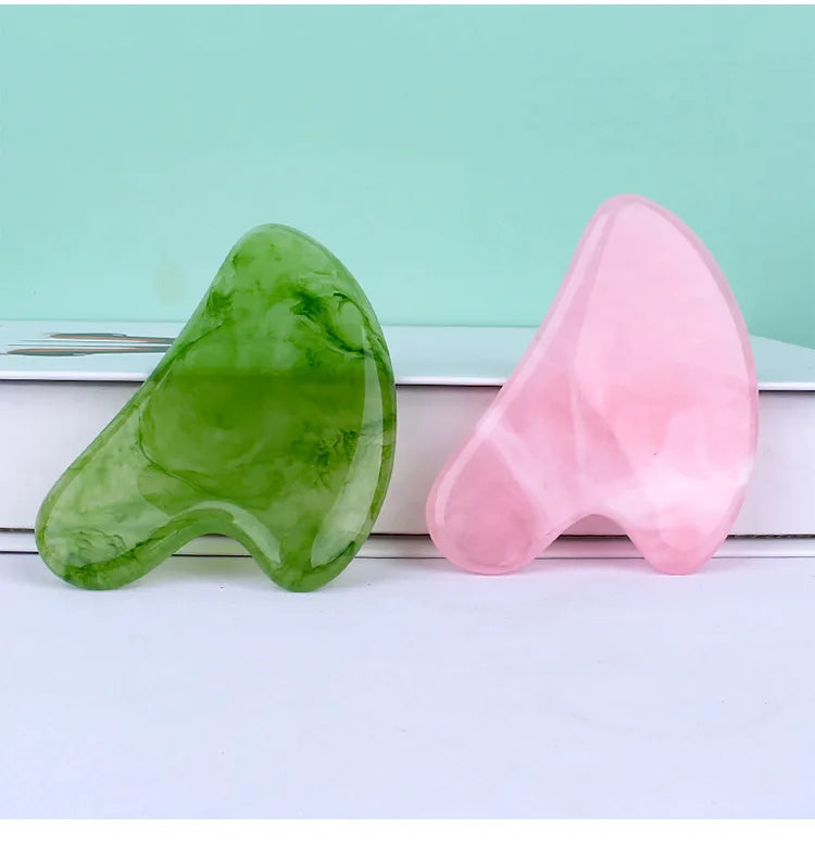 Guasha Beautiful Massage Beeswax Scraping Massage Scraper Face Massager Acupuncture Gua Sha Eye Face Board SPA Massage Tool