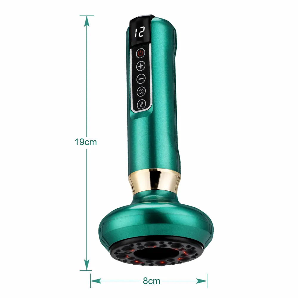 Dropshipping 12 Levels Electric Cupping Massager Vacuum Suction Cupping Blood Circulation with Body Oil