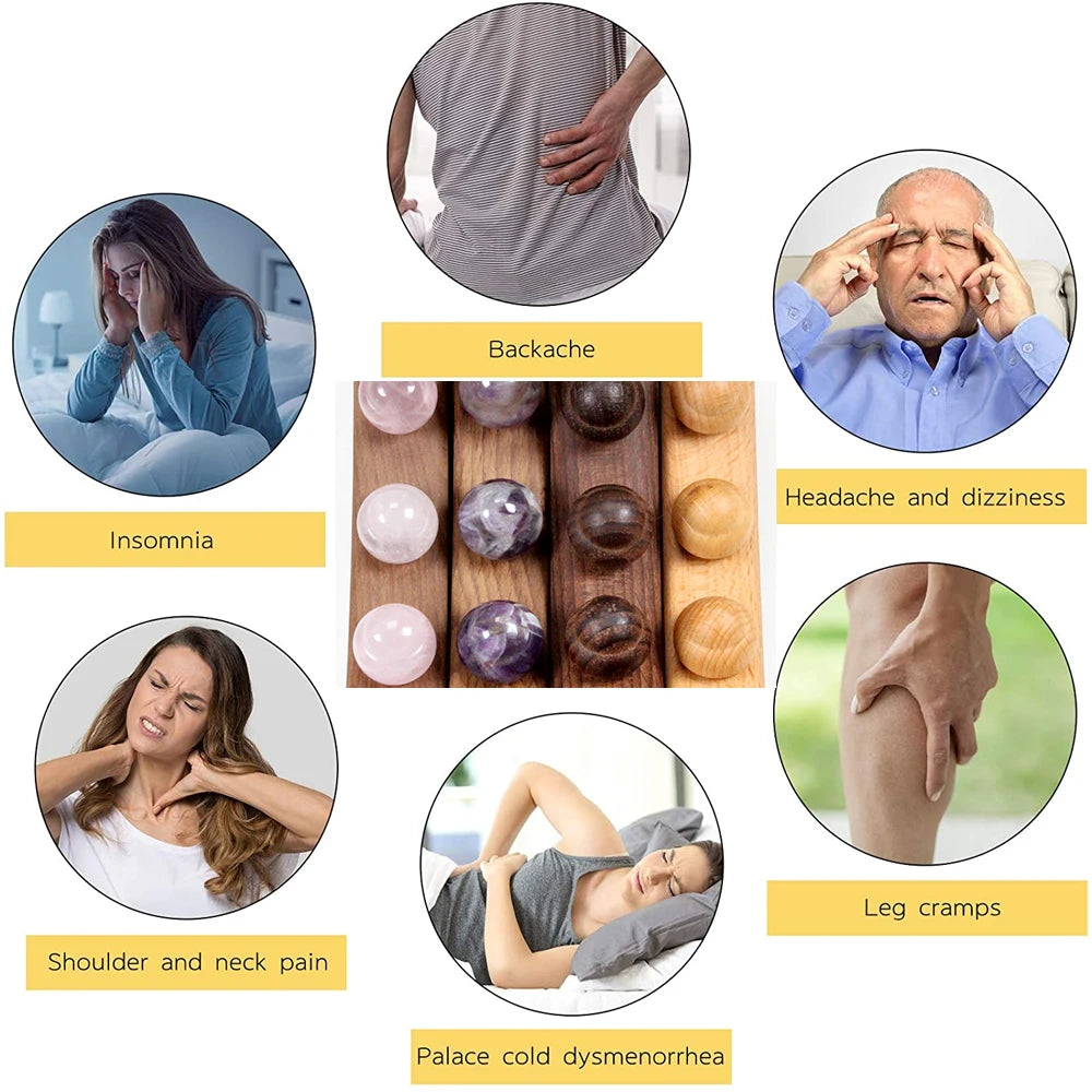 Wooden Massager Handheld Massager Stick for Fascia,Cellulite, Muscle & Abdomen ,Body Therapy Massager, Muscle Belly Relief Tool