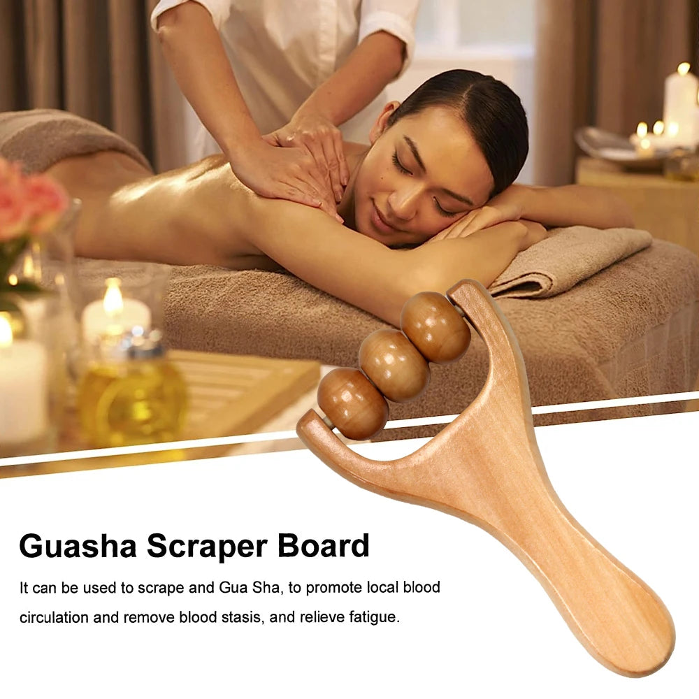 1pcs  Wooden Massage Roller, Multi-Functional Body Roller for Cellulite Reduction, Eases Muscle Tension ,Natural Muscle Roller