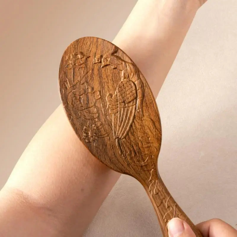 1PCS 39 Teeth Head Massage And Gua Sha Tool Long Handled Massage Comb Scalp Head Meridian Comb Thickened Wide Wooden Comb