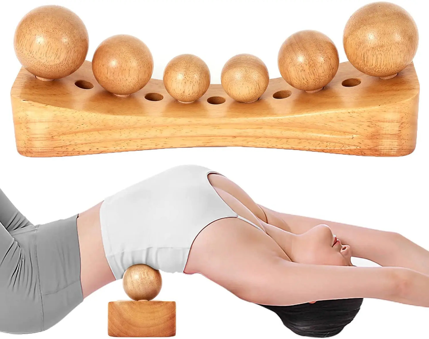Psoas Muscle Hip Release Tool,Trigger Point Massager,Wood Therapy Massage Tools,Physical Therapy for Occipital Cordus & Back