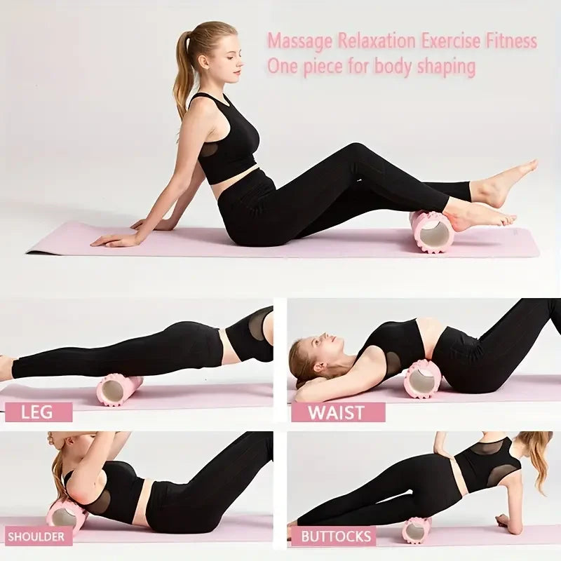 Yoga Foam Roller Set Muscle Massage Block Yoga Brick Pilates Tools Gym Fitness Exercise Equipment for Muscle Relaxation