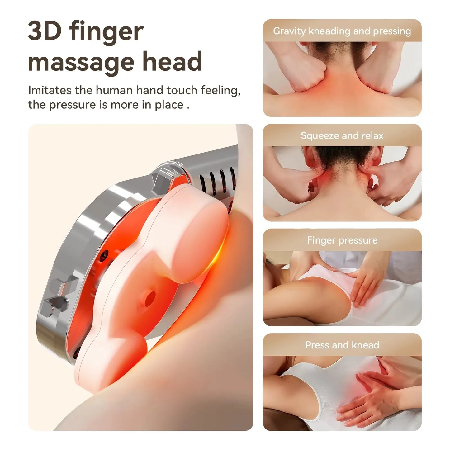 Back Massager for Deep Tissue Shiatsu Lower Neck Massager with Heat 3D Kneading Massage Pillow for Shoulder Legs Gifts for Mom D