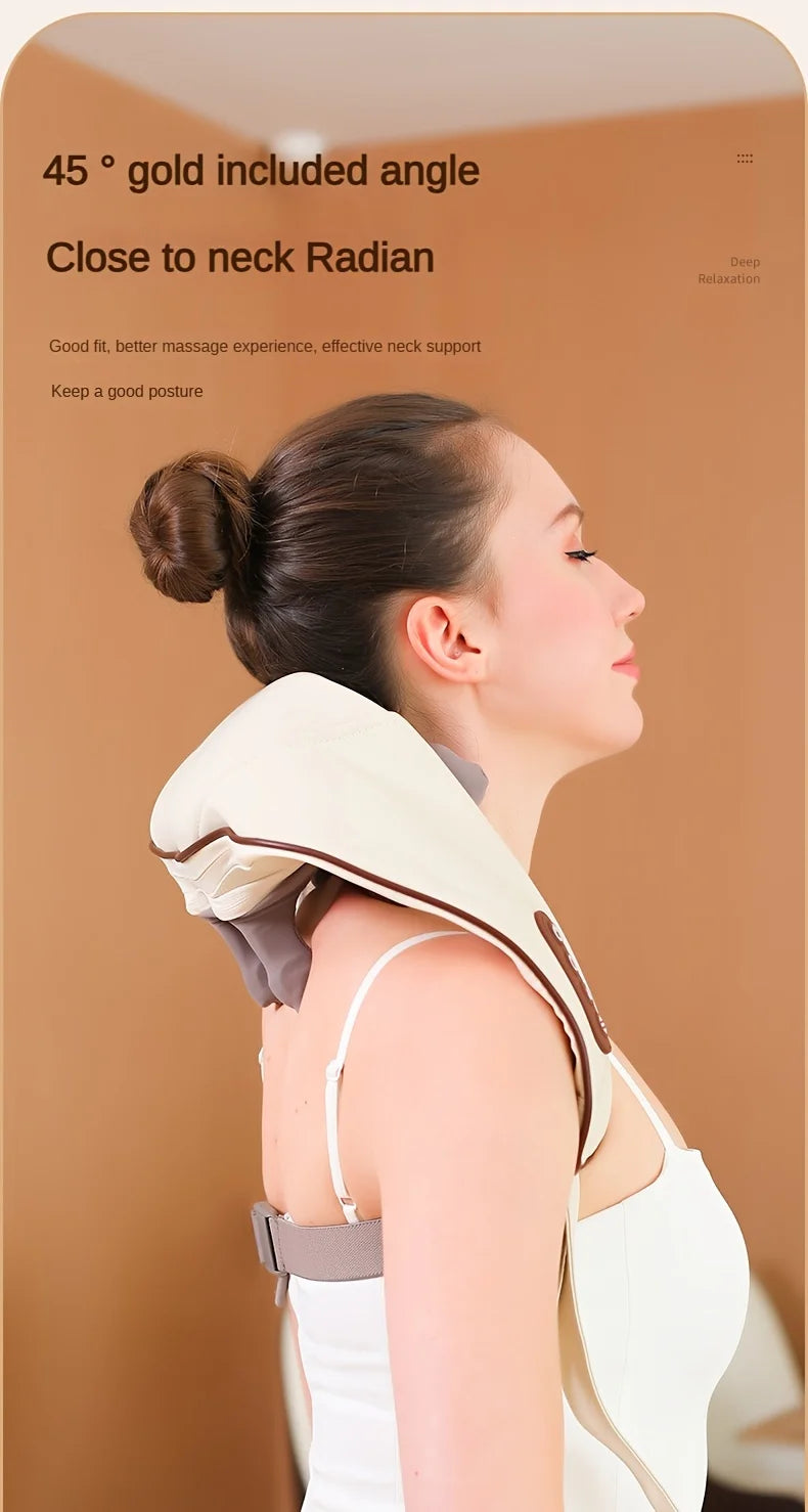1 Shoulder and Neck Massager Professional Edition - With realistic humanoid massage, rechargeable to relax muscles, home masseur