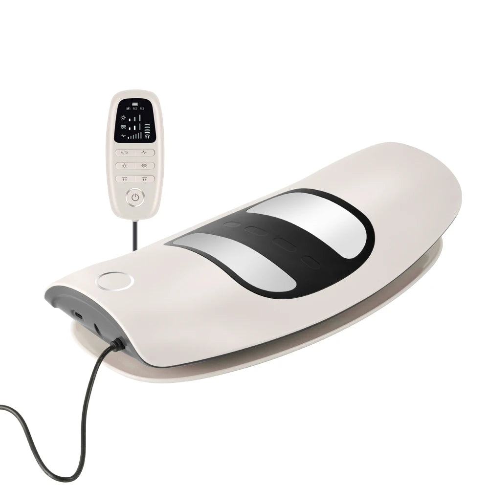 Ergonomic Electric Lumbar Traction Massager Adjustable Vibration Waist Spine Support Back Massage Machine Inflatable Stretcher