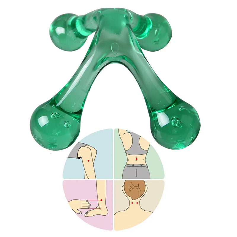 Handheld Arch Body Massager Health Balance Four Ball Back Mini Massage Stick Relax  Acupressure Health Massage Tool