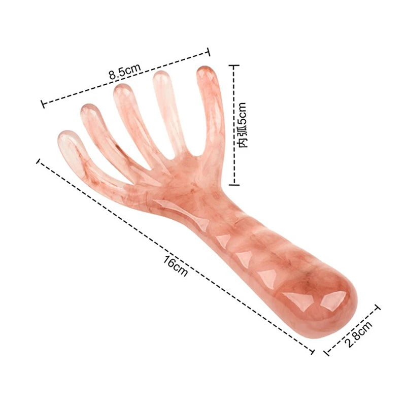 1 Pcs Head Massager Manual Hair Scalp Massager Gua Sha Five Claw Massage Tool Comb Portable Handheld Resin Relax Tool For Gifts