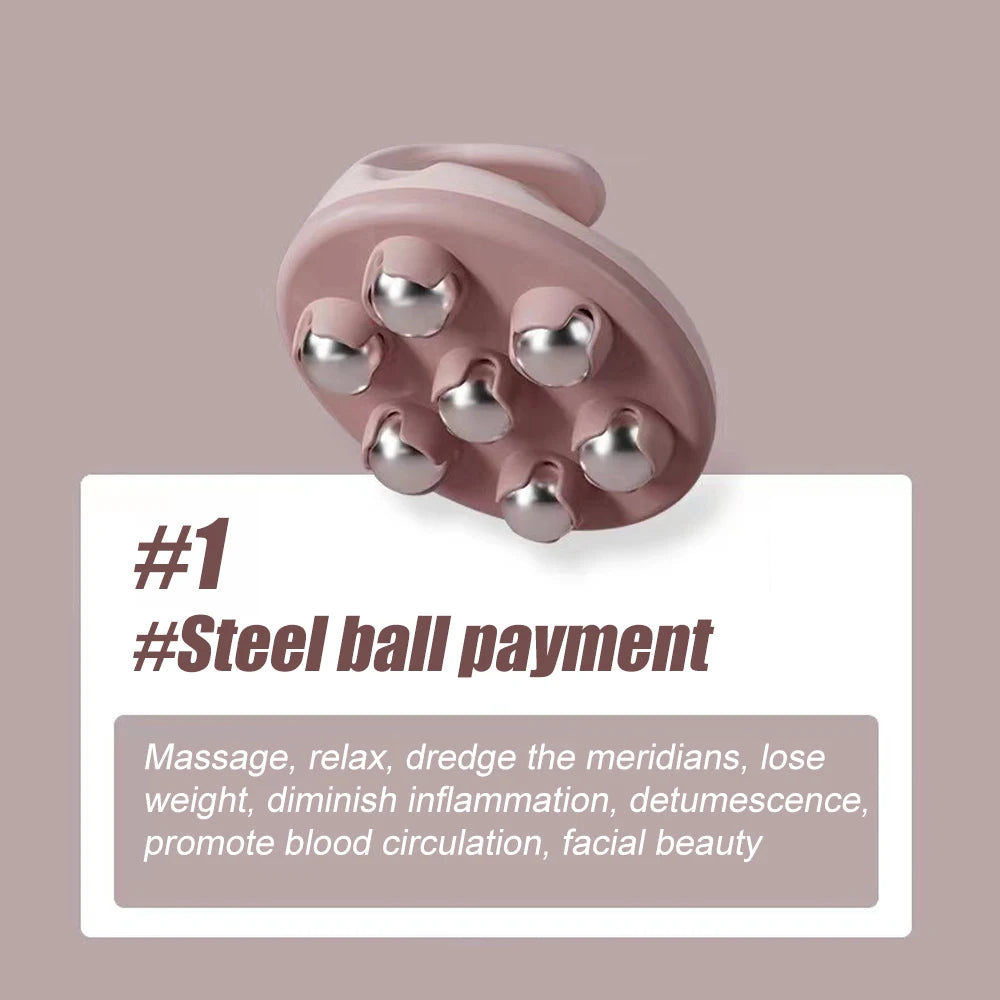 7-Bead Body Ball Roller Massager Professional Anti Cellulite Muscle Pain Relief Relax Massage Neck Back Shoulder Face Lifting