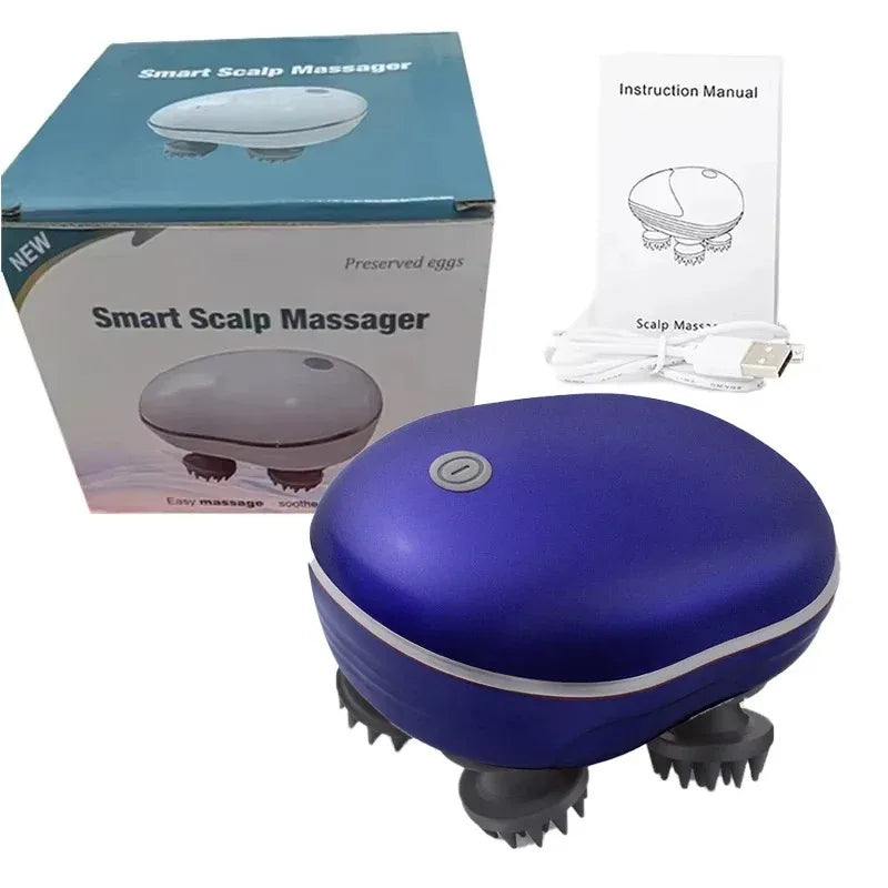 Electric Scalp Head Massager Red Light Therapy Antistress Relax Body Massage Remove Muscle Tension Tiredness Massageador Tool