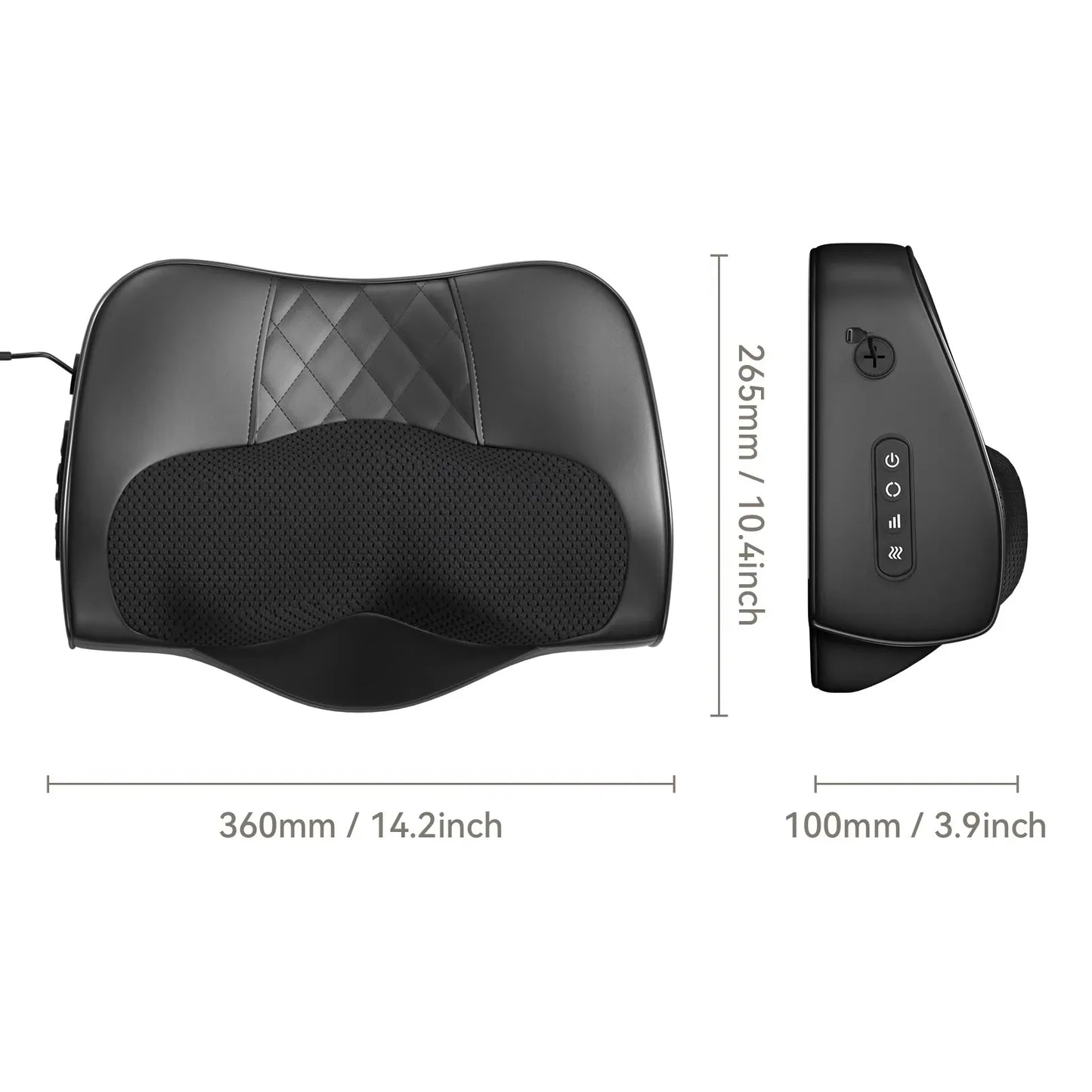 Back Massager for Deep Tissue Shiatsu Lower Neck Massager with Heat 3D Kneading Massage Pillow for Shoulder Legs Gifts for Mom D