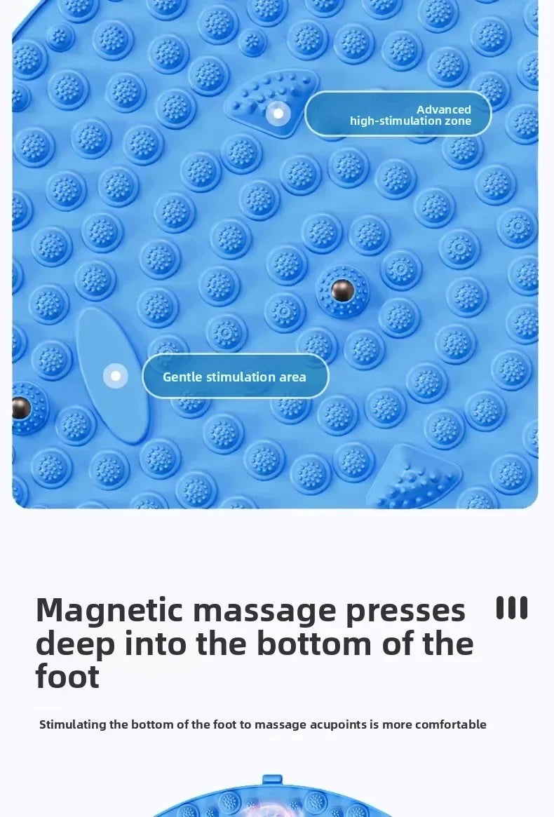 Round Foot Massage Mat, Super Jogging Acupressure Plate Indoor in-place Running Foot Pad Foot Massage Roller for Plantar Relief