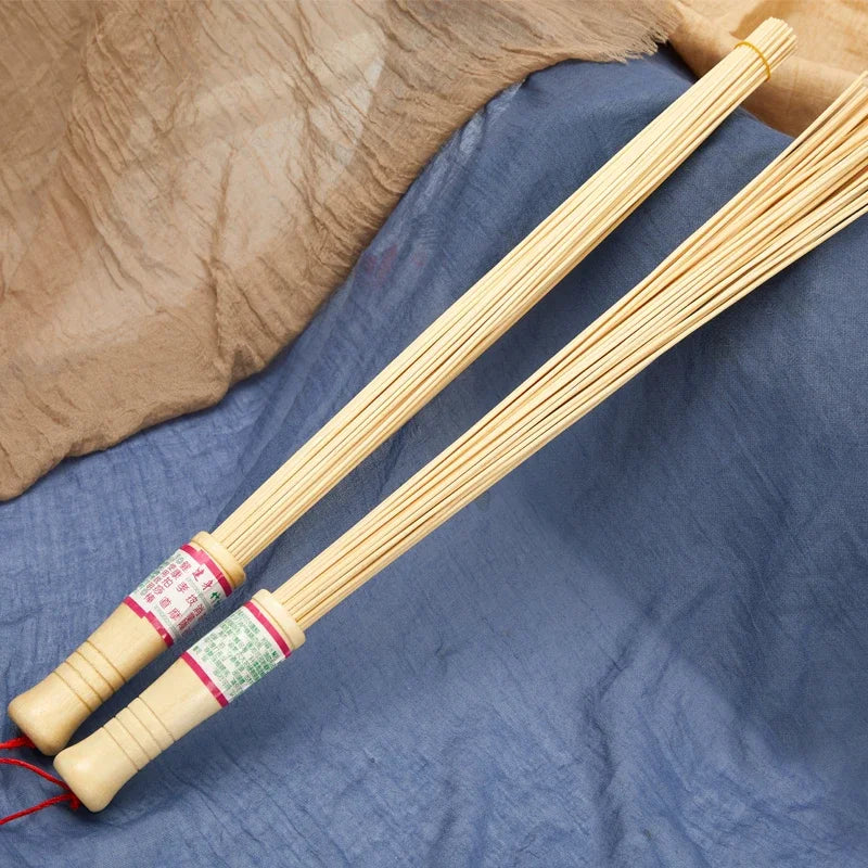Natural Bamboo Massager Muscle Relaxed Body Massage Pat Stick Gua Sha Device Back Leg Fatigue Relief Beat Wooden Handle