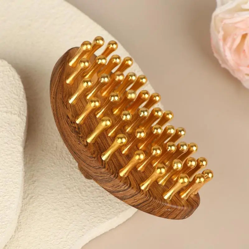 1PCS 39 Teeth Head Massage And Gua Sha Tool Long Handled Massage Comb Scalp Head Meridian Comb Thickened Wide Wooden Comb