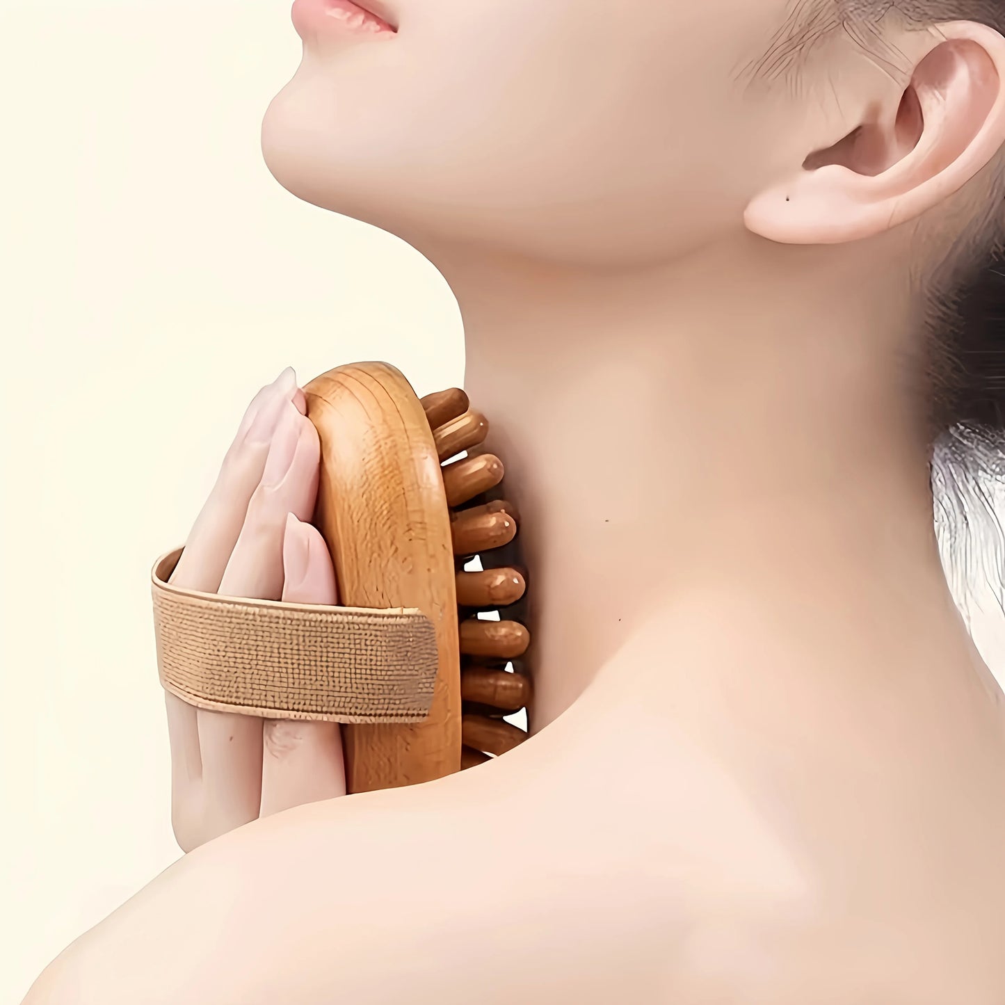 1pc 2pcs Natural Wooden Anti Massager Wooden Handheld Massager Body Brush Muscle Relaxation Sauna SPA Head Massage Brush.