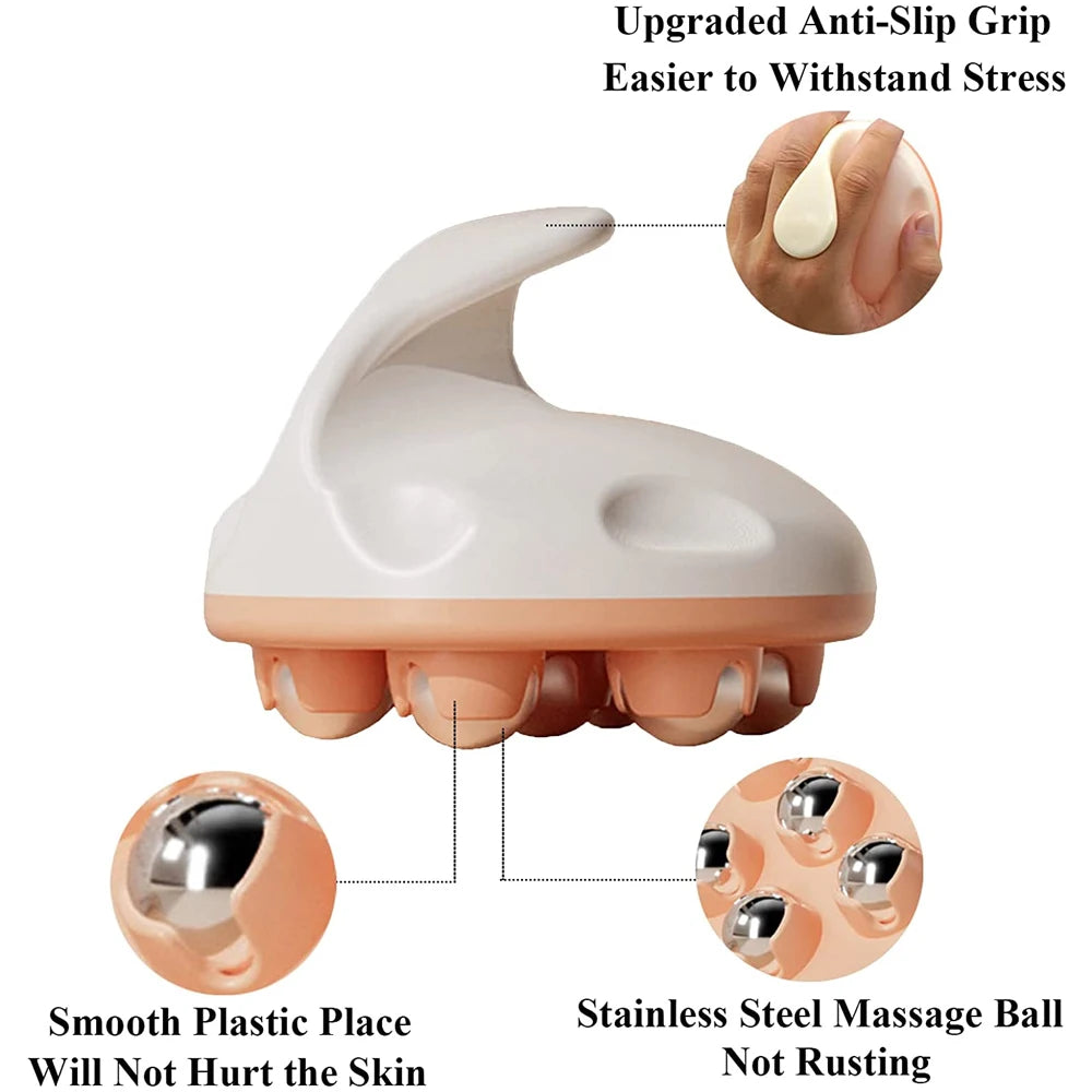 7-Bead Body Ball Roller Massager Professional Anti Cellulite Muscle Pain Relief Relax Massage Neck Back Shoulder Face Lifting