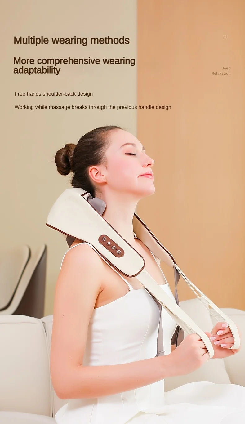 1 Shoulder and Neck Massager Professional Edition - With realistic humanoid massage, rechargeable to relax muscles, home masseur