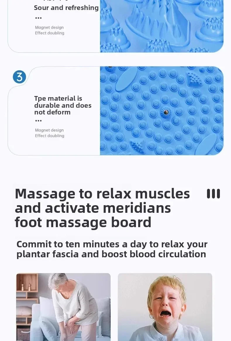 Round Foot Massage Mat, Super Jogging Acupressure Plate Indoor in-place Running Foot Pad Foot Massage Roller for Plantar Relief
