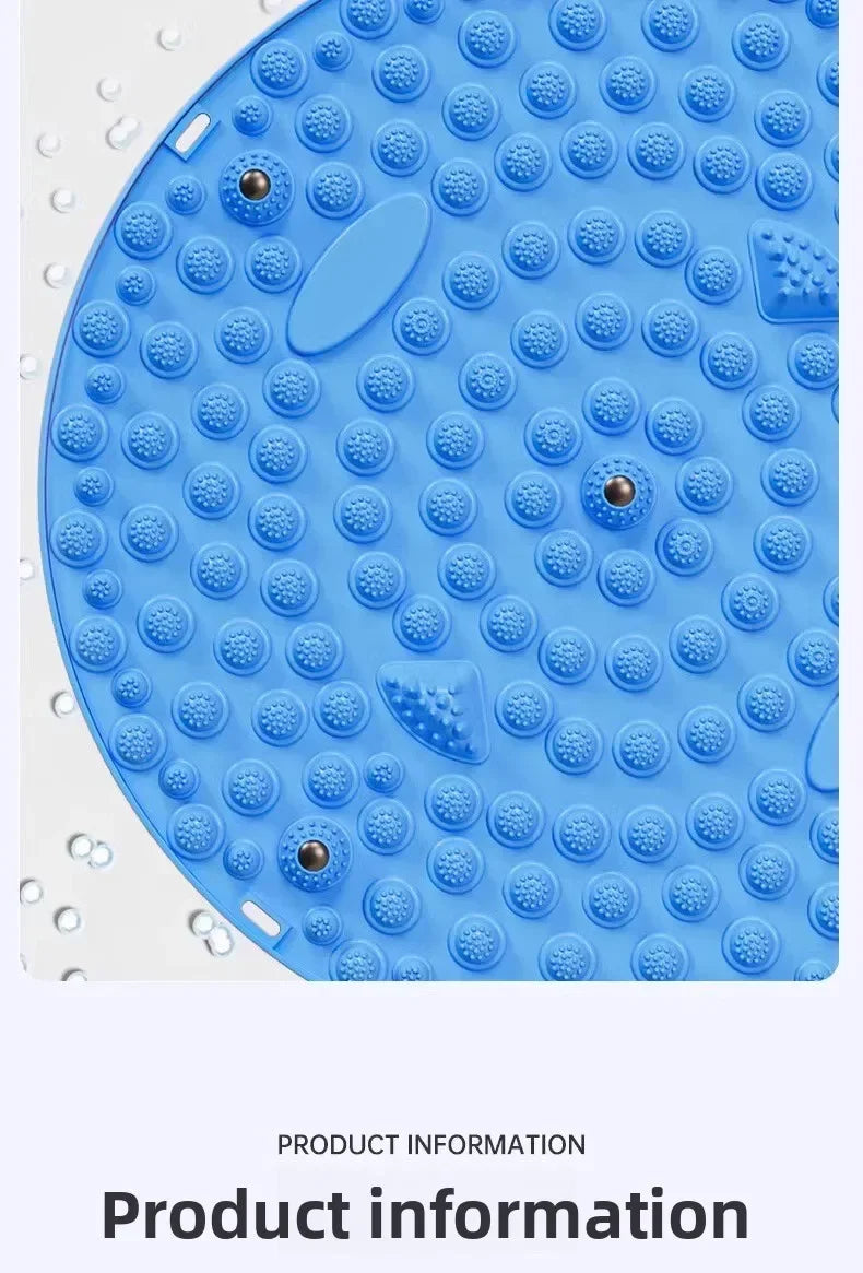Round Foot Massage Mat, Super Jogging Acupressure Plate Indoor in-place Running Foot Pad Foot Massage Roller for Plantar Relief