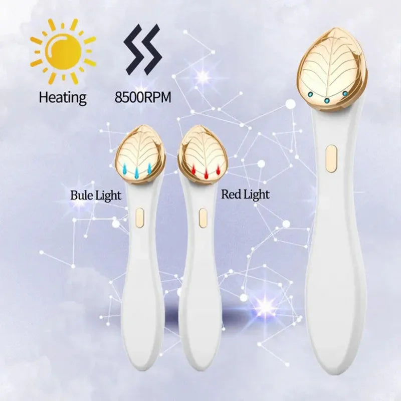 Led Eye Massage Pen Efficient Massage EMS Instrument With Golden Leaf Vibrating Massager