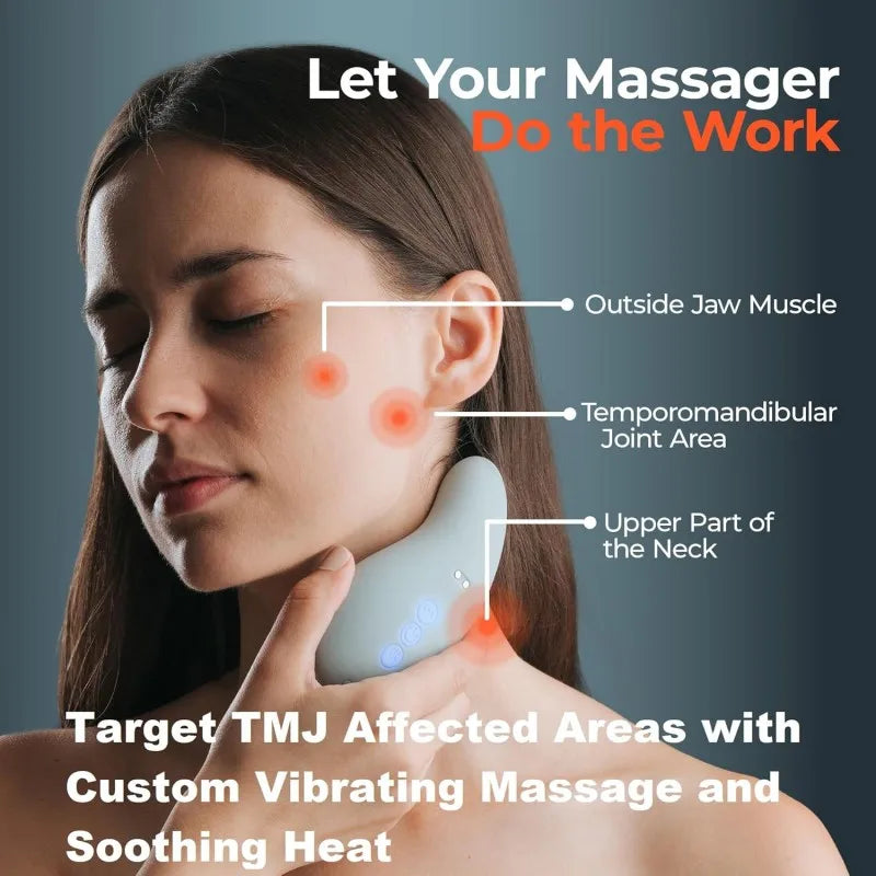 Relief TMJ Jaw Massager Lactation Massager ,10Vibration Modes,EasesJaw&NeckPain,Stiffness,Tension,HeadachesMigraine Relief