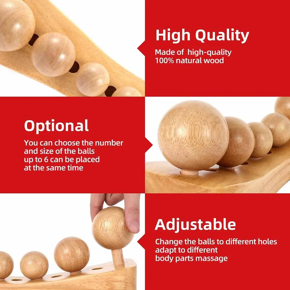 Psoas Muscle Hip Release Tool,Trigger Point Massager,Wood Therapy Massage Tools,Physical Therapy for Occipital Cordus & Back