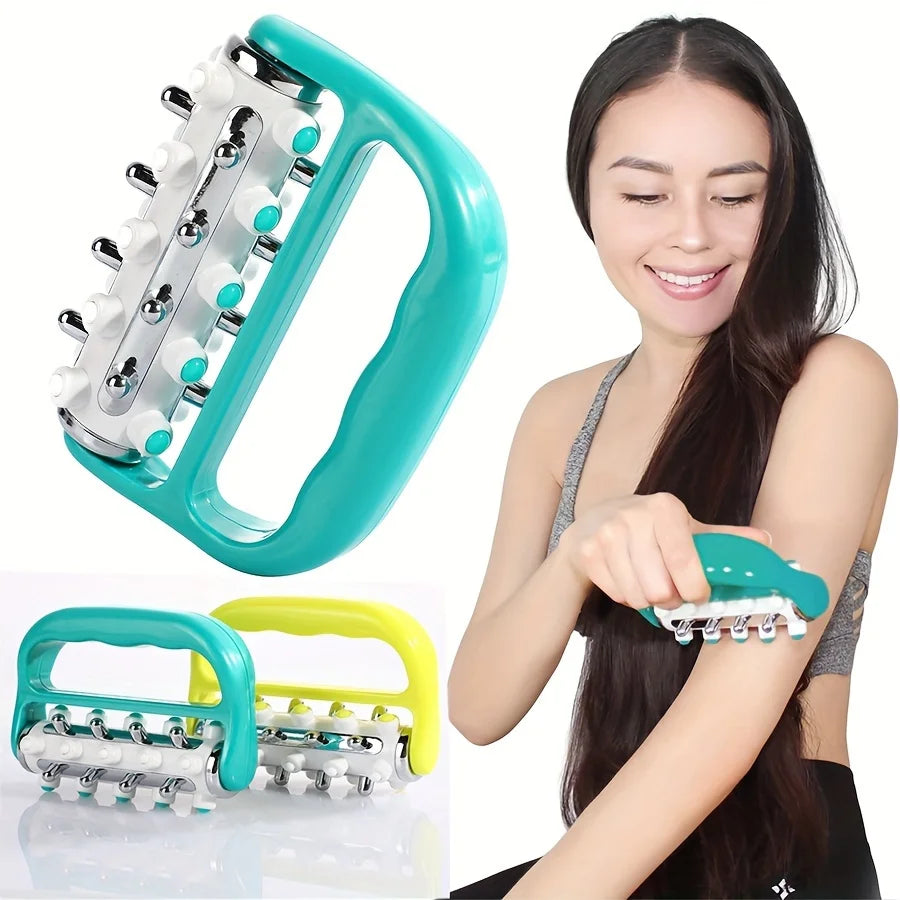 Multifunctional Handheld Cellulite Massager Deep Tissue Roller for Legs Arms Belly Neck Portable Full-Body Muscle Relief Tool