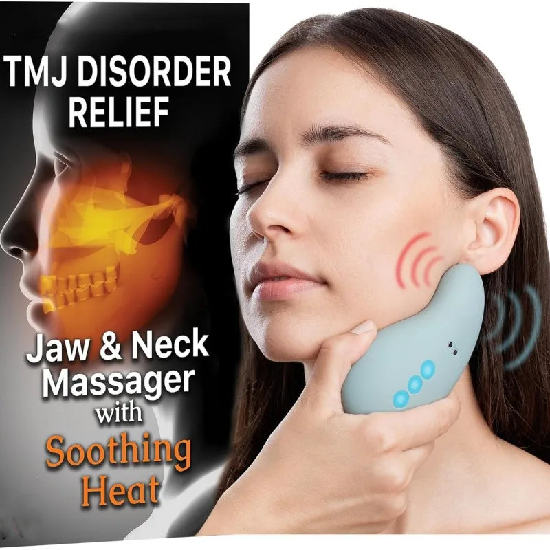 Relief TMJ Jaw Massager Lactation Massager ,10Vibration Modes,EasesJaw&NeckPain,Stiffness,Tension,HeadachesMigraine Relief