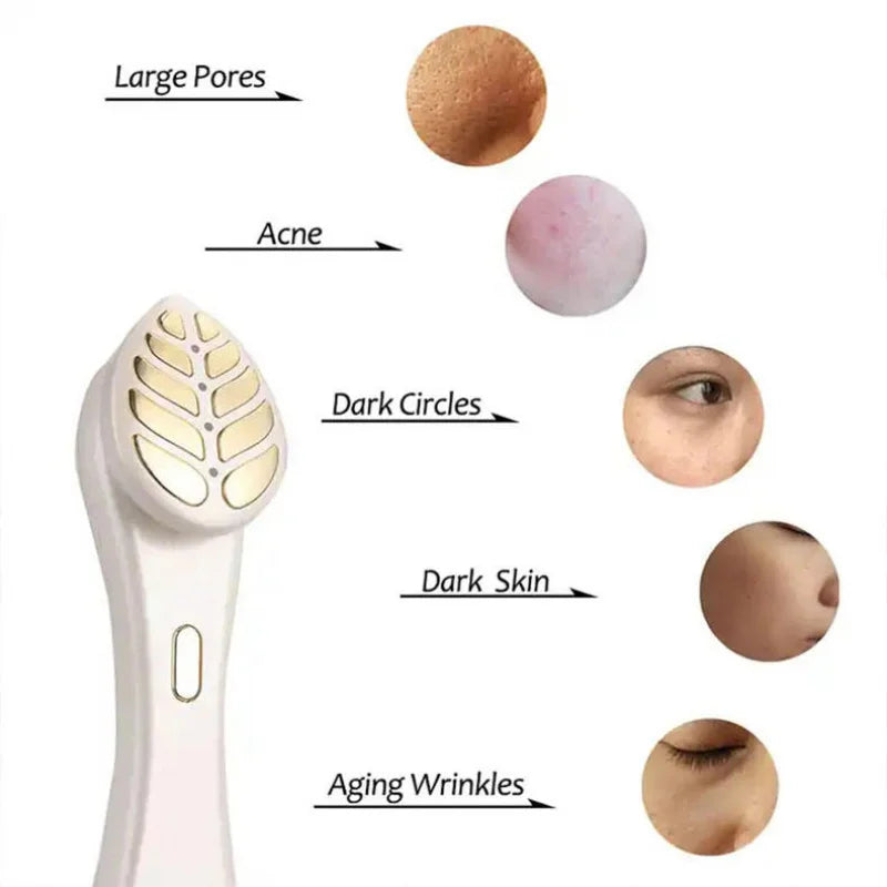 Led Eye Massage Pen Efficient Massage EMS Instrument With Golden Leaf Vibrating Massager