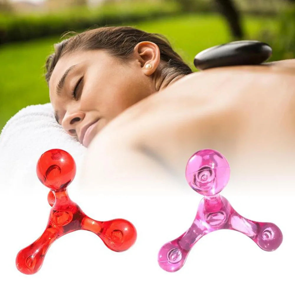 Handheld Arch Body Massager Health Balance Four Ball Back Mini Massage Stick Relax  Acupressure Health Massage Tool