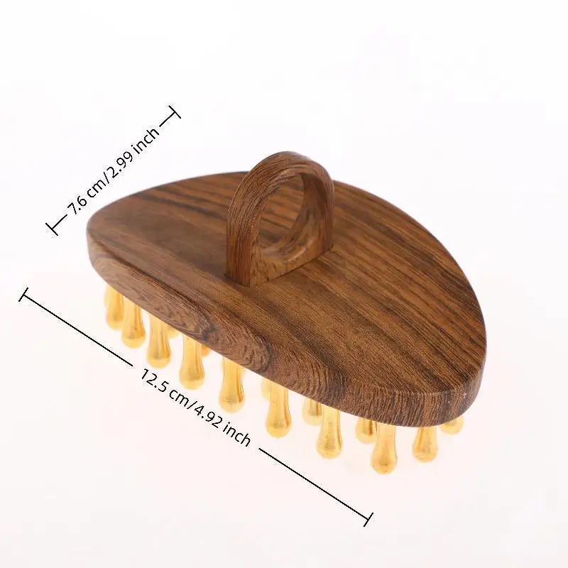 1PCS 39 Teeth Head Massage And Gua Sha Tool Long Handled Massage Comb Scalp Head Meridian Comb Thickened Wide Wooden Comb